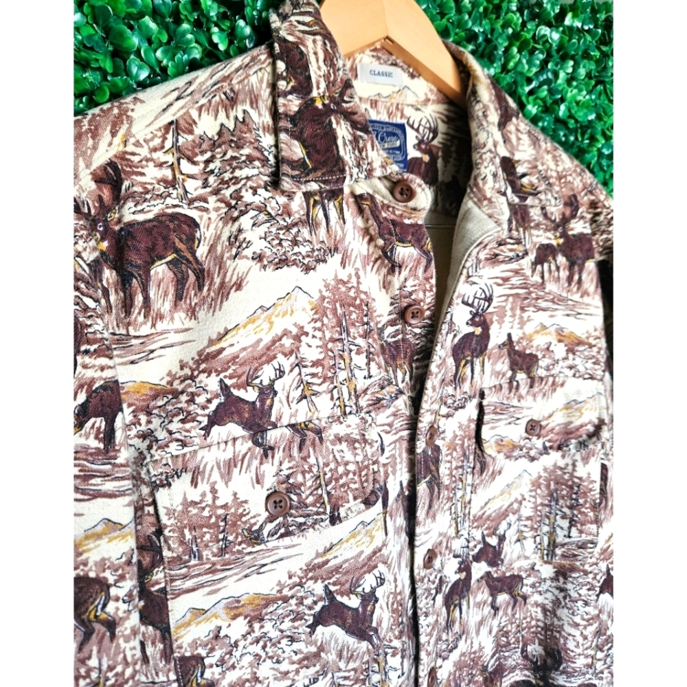 J.Crew Heavyweight Deer Scene Button-up Shirt